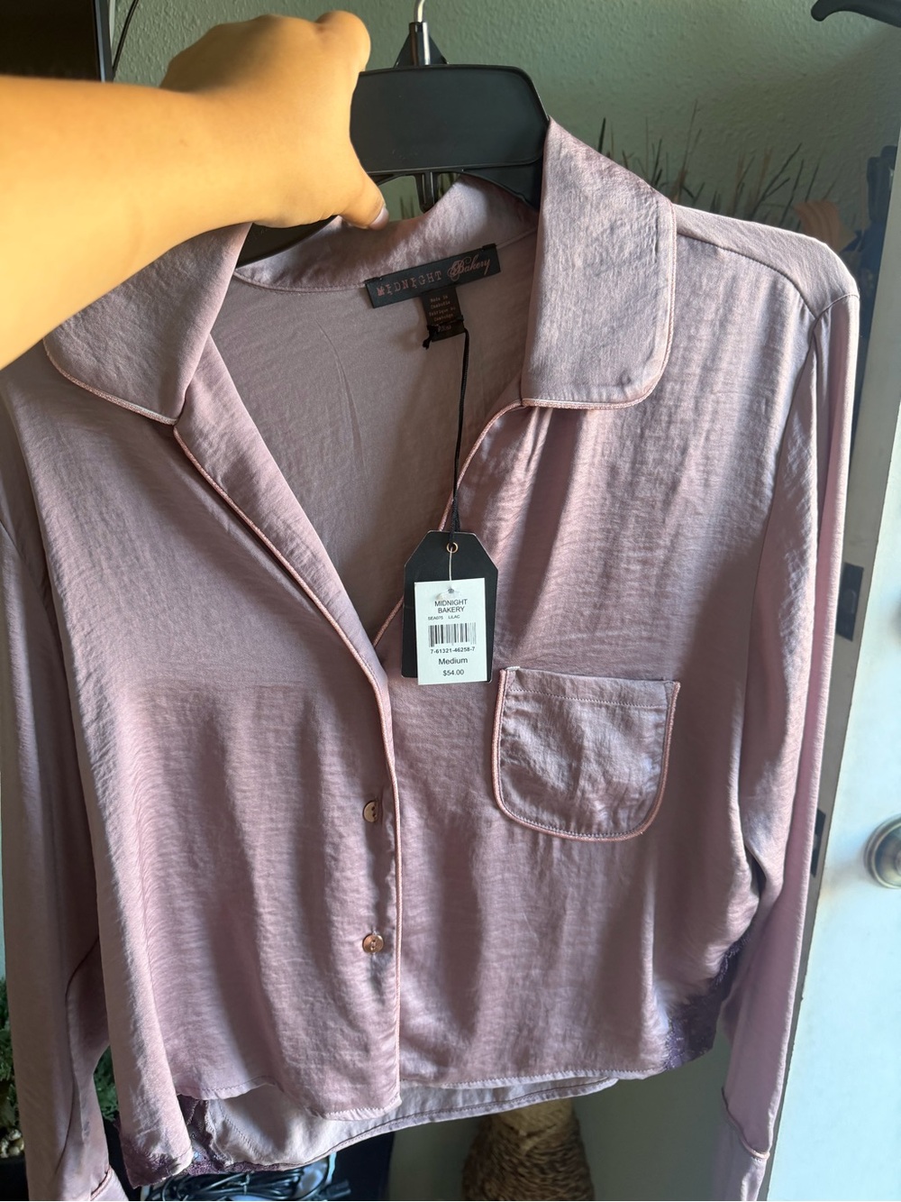 Velvet Heart Dusty Rose Button-Front Women's Casual Shirt